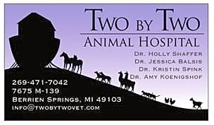 Two by Two Animal Hospital logo