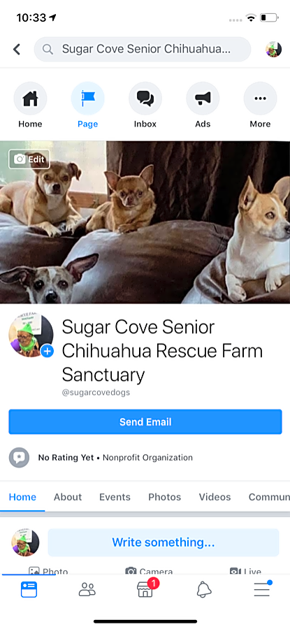 Sugar cove senior chihuahua rescue farm sanctuary logo