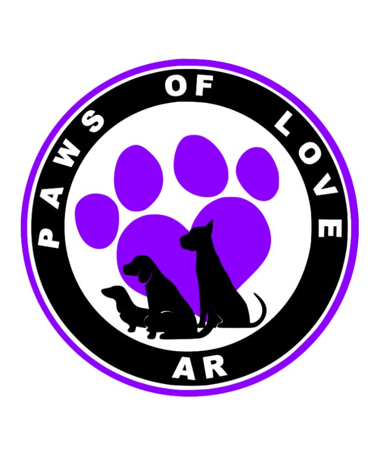 Paws of Love Animal Rescue AR logo